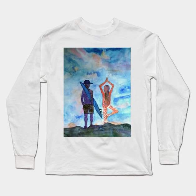 Surf and Yoga Long Sleeve T-Shirt by Manitarka